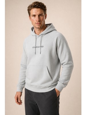 Redline Kitell Yeni Sezon Erkek Regular Fit Pamuklu Kapüşonlu Sweatshirt Gri