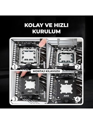 TeknoKapsül Amd Am5 Soket Güçlendirme Montaj Kiti Tf7 Termal Macun Dahil Siyah Asf Am5