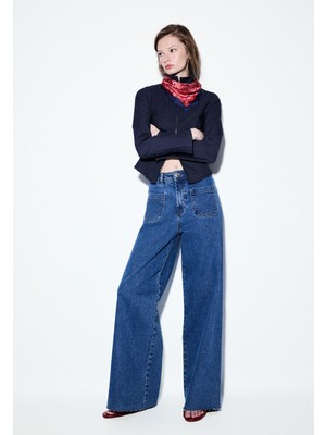 Allbucks Stradivarious, Yama Cepli Straight Fit Jean Pantolon ABSTR00038