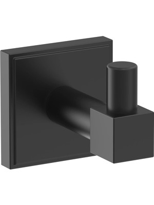 Esranın Dünyası Amerock Mat Siyah Tek Bornoz Kancası, 4,8 cm Uzunluk, Banyo Aksesuarı, BH36070MB