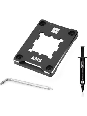 TeknoKapsül Asf-Siyah Am5 Cpu Tutucu, Düzeltici Bükülme Önleyici Sabitleme Çerçevesi, Am5 Tam Fit Sabit Işaretsiz Montaj, Am5 Bükülme Önleyici Kontak Çerçevesi, Cpu Soğutucu Standardı