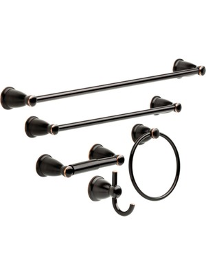 Esranın Dünyası Franklin Brass KIN5PC-ORB Kinla Banyo Aksesuar Seti, 5 Parça, Yağlı Bronz