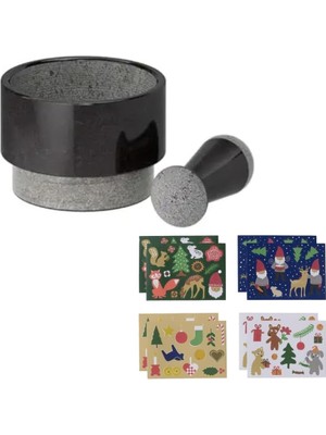 Brf Store Prime Ikea 1 Adelsten Moerser ve Pas Tutmaz, Mermer Siyah, Siyah, Standart