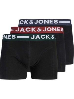 Jack & Jones 12081832 Sense Trunks 3-Pack Noos Black Erkek Boxer