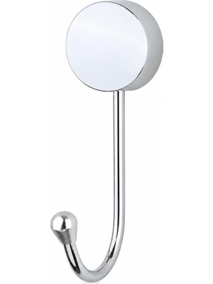 Esranın Dünyası Alper Banyo Iris Krom Kaplama Tekli Askılık, Yapışkanlı ve Vidalı Montajlı Duvar Askısı, 35 mm Oval Bantlı Banyo Mutfak Antre Askısı