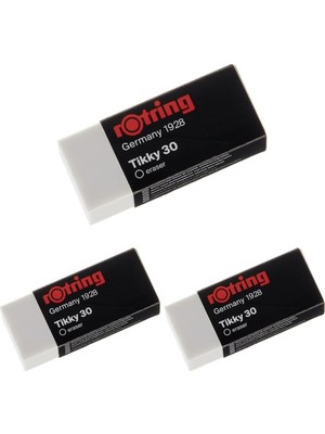 Brf Store Prime Rotring TIKKY30 Kurşun Kalem Silgisi, Orta Boy, Beyaz 3lü Paket