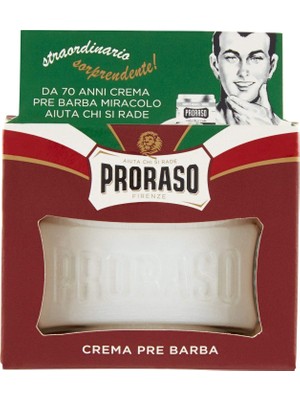 Esranın Dünyası Proraso Red Line Pre-Shaving Cream Tıraş Öncesi Krem 100ML 8004395009022