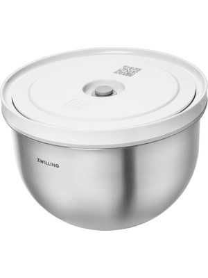 Brf Store Prime Zwıllıng Fresh & Save Bowls Vakumlu Saklama Kabı, M, 18 Santimetre, Paslanmaz Çelik, Metalik G