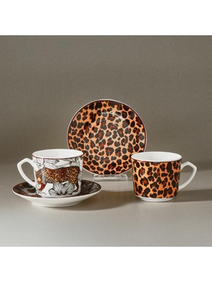 Brf Store Prime Karaca Tiger 2 Kişilik Kahve Fincan Takımı 80 ml