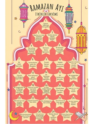 Esranın Dünyası Ramazan Etkinlik Takvimi, Ramazan Süsleri, Dekorasyon, Iftar, Sahur