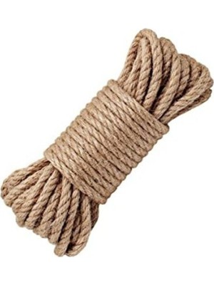 Empressco Kedi Tırmalama Ipi 6 mm 20 Metre Kendir Halat Jüt Halat Organik Halat