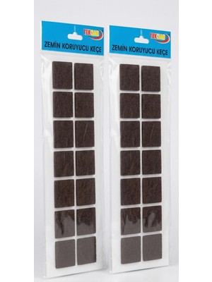 Esranın Dünyası Smartizi Kare Yapışkanlı Mobilya Altlığı (2 Plaka x 14 Adet) - 3x3 cm Çizilmez ve Ses Kesici Koruyucu Ped