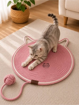 Empressco Kedi Tırmalama Kedi Paspası & Halısı Pembe Beyaz