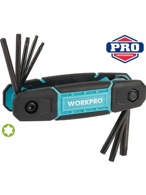 Esranın Dünyası Workpro WP222030 8 Parça Cr-V Çakı Tipi Torx Profesyonel Allen Anahtar Takımı