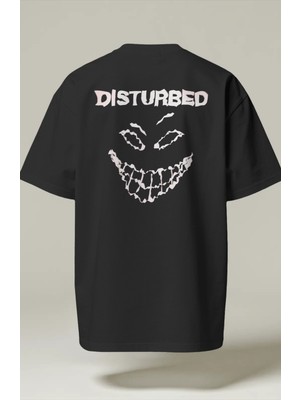 Sevbano Disturbed Rock Metal Müzik Grubu Baskılı Unisex Oversize Premium Tişört