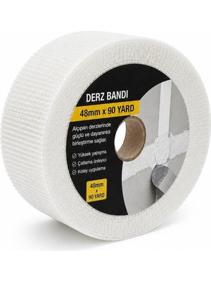 Esranın Dünyası Derz Filesi 48 mm x 90 Yard – Kendinden Yapışkanlı Fiberglas Alçıpan Ek Yeri Çatlak Önleyici File