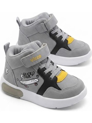 Vicco Pole Gri Anatomik Rahat Sneaker Işıklı Erkek Çocuk Bot 946.B26K.244