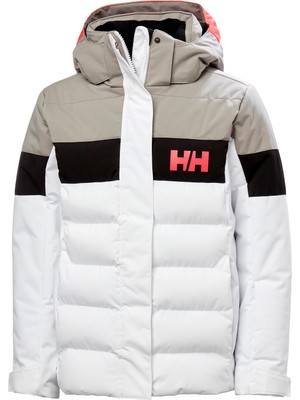 Esranın Dünyası Helly Hansen Jr Diamond Çocuk Kayak Montu Beyaz 8
