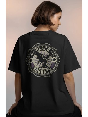 Sevbano Black Sabbath Rock Metal Müzik Grubu Baskılı Unisex Oversize Premium Tişört