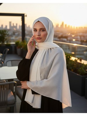 Modakaşmir Moda Kaşmir Misto Çizgili Pamuklu Şal