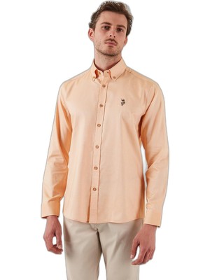 Esranın Dünyası U.s. Polo% 100 Pamuk Slim Fit Düğmeli Yaka Logolu Gömlek Erkek Gömlek G081SZ0042082904