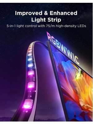 Esranın Dünyası Govee 3s Pro Tr Arkası LED Şerit Ambiyans Aydınlatma, Tv Renk Senkronizasyonu 55-65 Inç Tv'ler ile Uyumludur