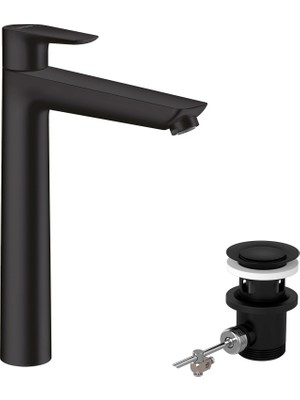 Esranın Dünyası Hansgrohe Musluk Talis E (Yüksek Çıkışlı Su Tasarruflu Armatür 240 Mm, Çekme Çubuğu - Gider), Mat Siyah