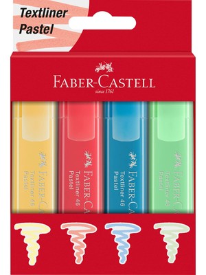 Esranın Dünyası Faber-Castell Fosforlu K 46 Pastel R, 4'lü