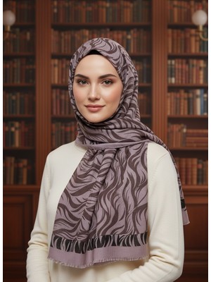 Bonjela Premium Dalga Desenli Eşarp– Modern Desenli Hafif Tesettür Eşarp