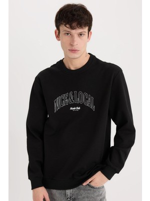 Esranın Dünyası Defacto Regular Fit Bisiklet Yaka Baskılı Sweatshirt E3205AX24WN