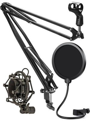 Esranın Dünyası Lastvoice NB40 Pro Mikrofon Standı Shock Mount Pop Filter Set (50X50 Büyük Boy)