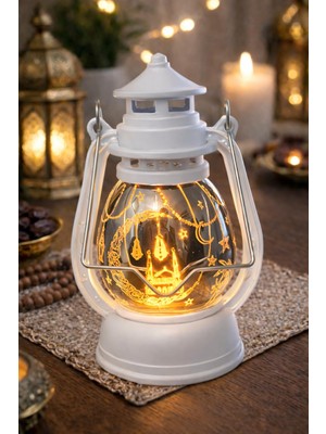 Esranın Dünyası Pilli LED Işık, Askılı Fener Süsü Sarı Işıklar Peri Işıkları Aydınlatmalı Şerit LED Ramazan Süsü LED Işık Beyaz