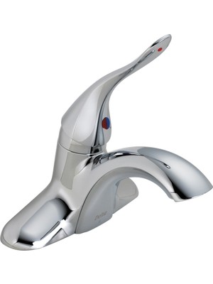 Esranın Dünyası Delta Faucet Ticari 511LF-HDF Klasik Tek Kolu Centerset Banyo Bataryası Az Açılır Pencere, Krom 5 x 6.5 x 5 Inç