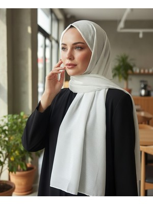Modakaşmir Moda Kaşmir Misto Çizgili Pamuklu Şal