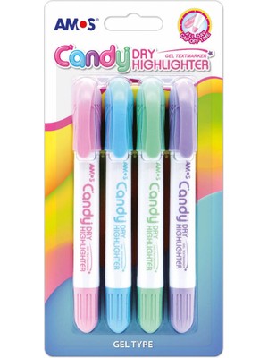Esranın Dünyası Amos Kalem Pastel Jel Dry 4 Renkli Set, Çok Renkli