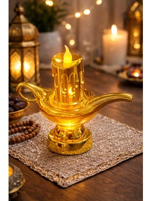 Esranın Dünyası Gold Lambalı Pilli LED Işık, Askılı Fener Süsü Sarı Işıklar Peri Işıkları Aydınlatmalı Şerit LED Ramazan Süsü LED Işık