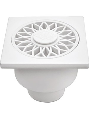 Esranın Dünyası BADEM10 Yer Süzgeci Banyo Izgara Lavabo Pis Su Gideri Kapak Kapağı Alttan Giderli Yer Sifonu