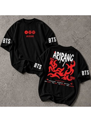 BarsDepo Bts Basklı Oversize Unisex T-Shirt