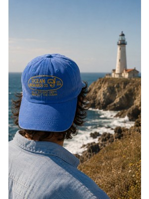 Külah Ocean Research Co. Nakışlı Washed Dad Cap – Royal Blue