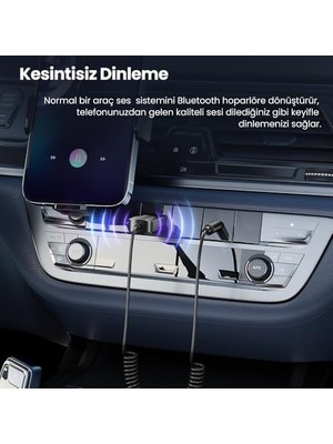 TeknoKapsül Bluetooh 5.4 Aux Jak Kablosuz Araç Ses Dönüştürücü Kiti