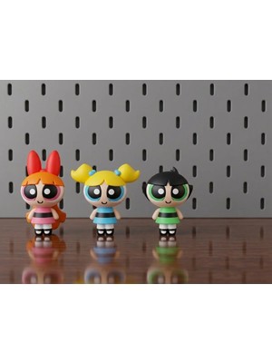 Powerpuff Girls Figür Seti – 3’lü Dekoratif Karakter Figürü