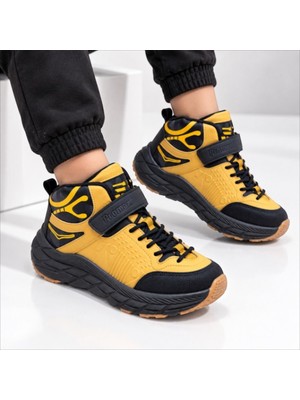 Promax Junıor Cırtlı Çocuk Sneaker Bot Sarı Siyah 31-35