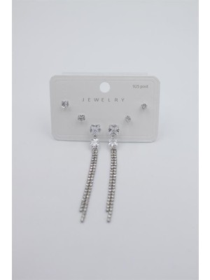 Royaleks Çoklu Set Küpe - Gümüş