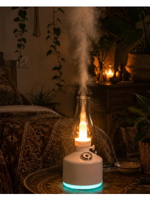 Astraltech LED Işıklı Vintage Hava Nemlendirici Aromaterapi Difüzörü USB Şarjlı