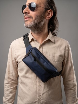 Emre Çanta Dikim Evi Unisex Slim Fit Köşeli Çapraz Göğüs Çantası Su Itici Imperteks Body Bag (Logosuz Sade Tasarım)