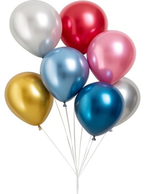 Jojo Balloons 12" Metalik Mix Blisterli Balon 6'lı