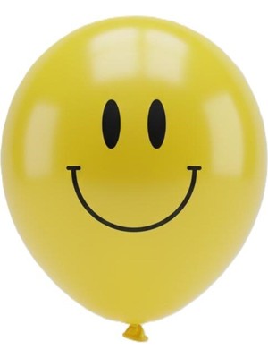 Jojo Balloons 12" Gülen Yüz Baskılı Balon 6'lı