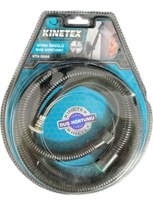 Kinetex Siyah Örgülü Duş Hortumu KTX-3008 2 Adet