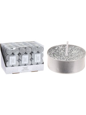 Koopman Gümüş Simli 8'li Tealight Mum  4 Adet