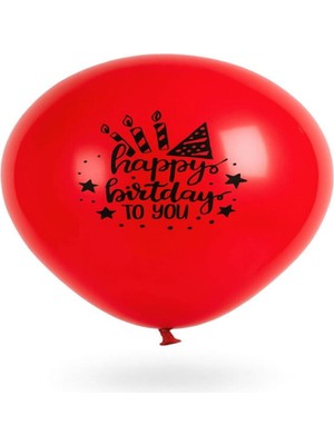 Jojo Balloons 12" Happy Birthday Baskılı Balon 6'lı 3 Adet